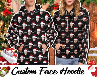 Pull De Noël Personnalisable Avec Photo - Sweat Drôle Pour Homme, Femme, Enfant - Tissu Coton/polyester, Cadeau Original