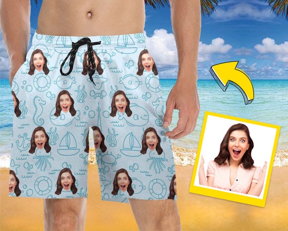 Custom Face Swim Trunks Personalized 