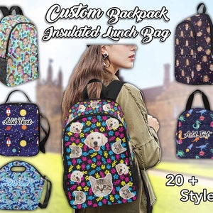 Personalized School Backpacks,Name on Kids School Backpacks,Custom Boy Backpacks,Backpack Set,Custom Lunchbox,Back to School Gifts for Boys