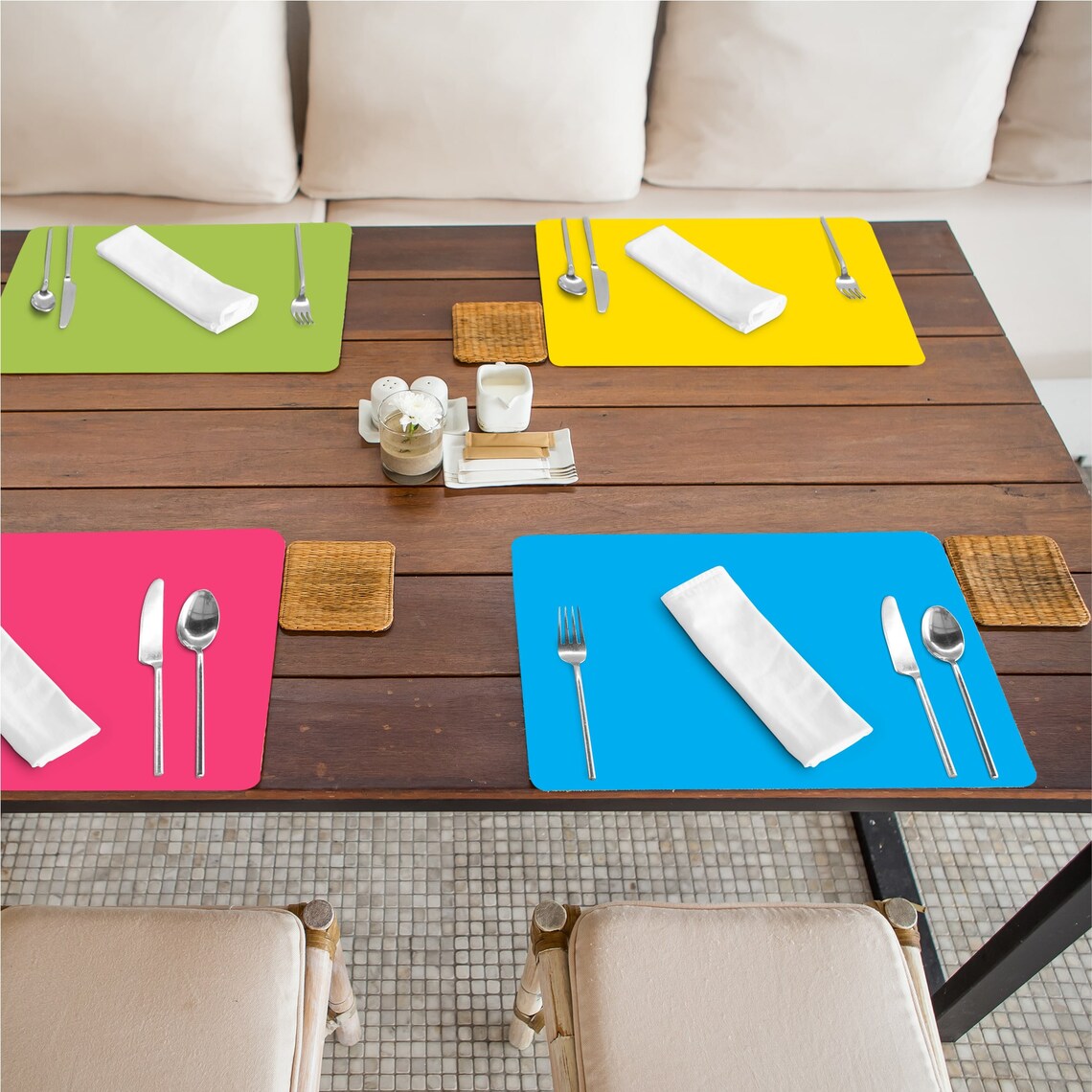 Silicone Placemats Kids Placemats Dining Table Set of 4 Etsy