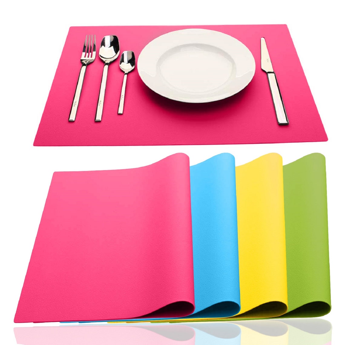 Silicone Placemats Kids Placemats Dining Table Set of 4 Etsy