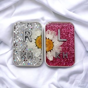 Personalized X-Ray Markers with Initials | Dried Flower Radiology Tech Gift | Custom R & L Set | RT Student Graduation Gift