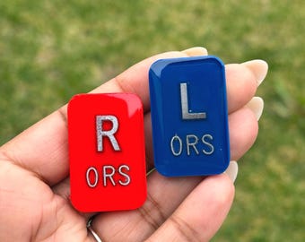 Plain X-Ray Markers| Personalized Sparkle X-Ray Markers | Rad Tech Gift | Custom Initials R & L Set | Radiology Student Graduation Gift