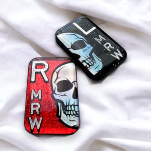 Split Skull X-Ray Markers | Holographic Radiology Tech Gift | Personalized R & L Set | Custom Xray Markers for RT Students image 3