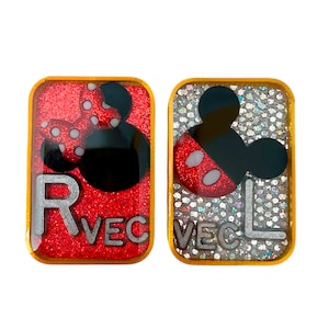 X-ray markers with initials, radiology markers, xray marker set, xray tech gift, x-ray marker holder, xray badge reel, Disney xray markers