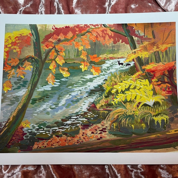 PRINT Rocky River Cleveland Metroparks Plein Air Painting