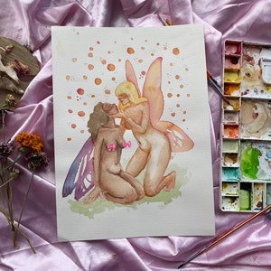 Roommates- Print of Original Watercolor Painting