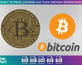 Bitcoin Logo Svg Etsy