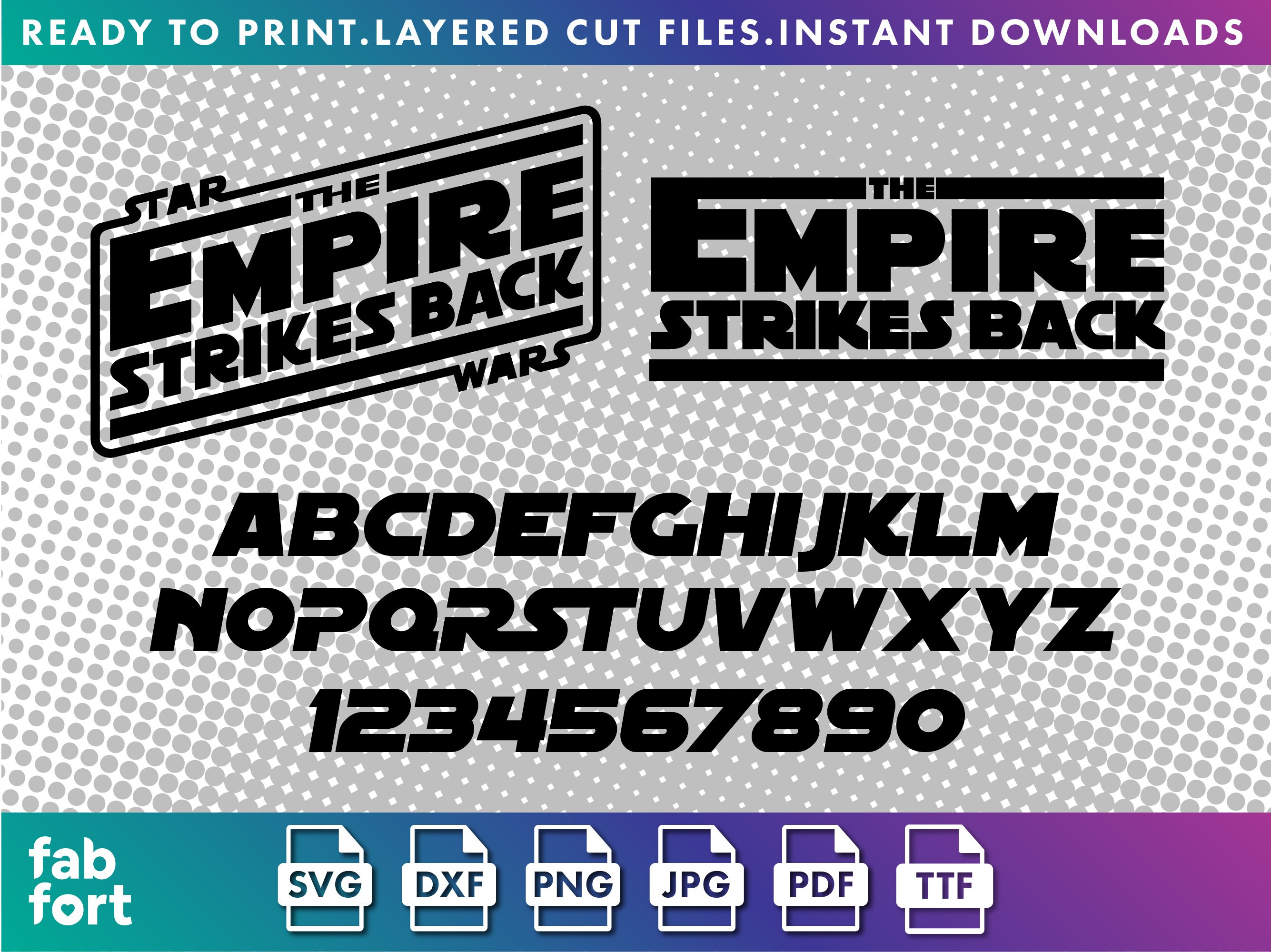 Empire Strikes Back Schriftart und Logo | Etsy