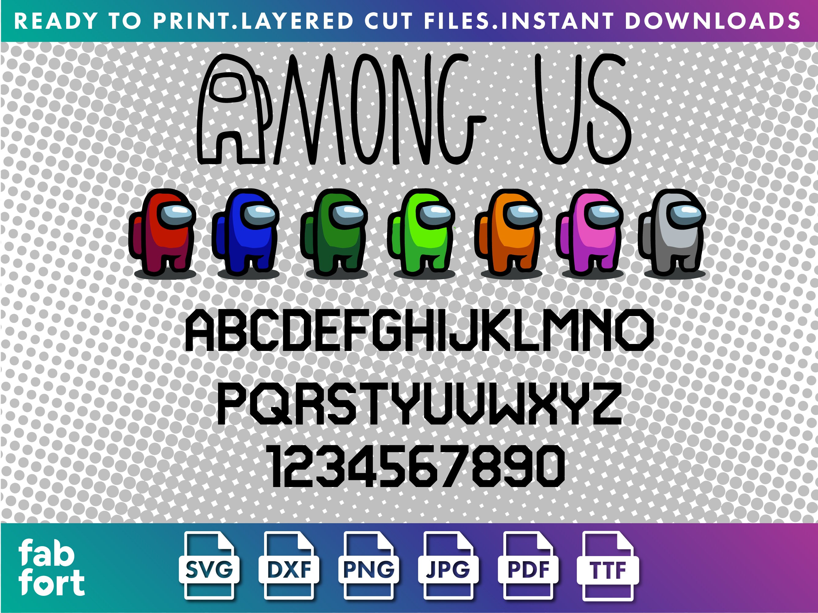 Download Among Us Mega Pack Font Among Us Title Among Us Logo Among Etsy