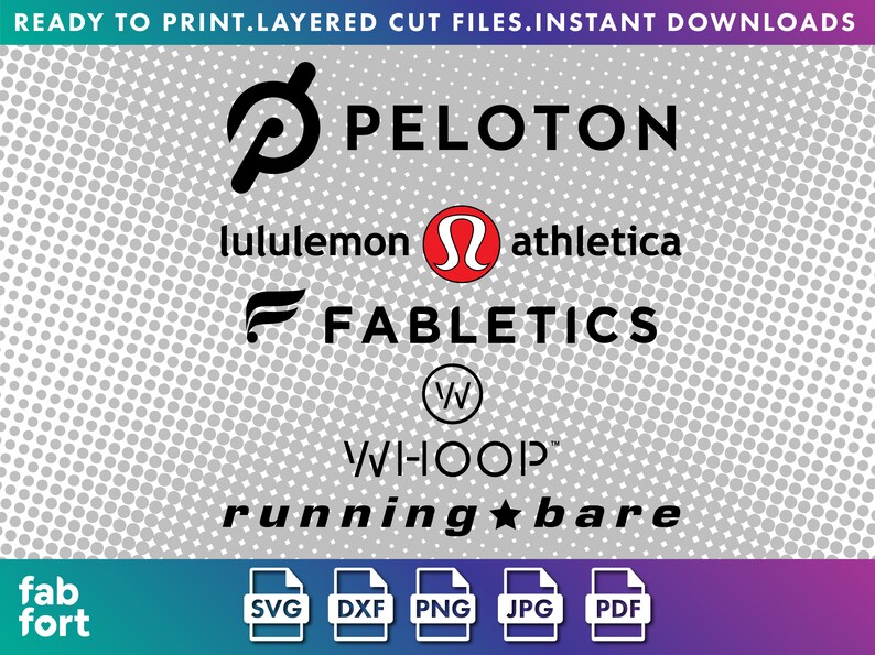 Fitness Brand Pack logo cut files for cricut or silhouette