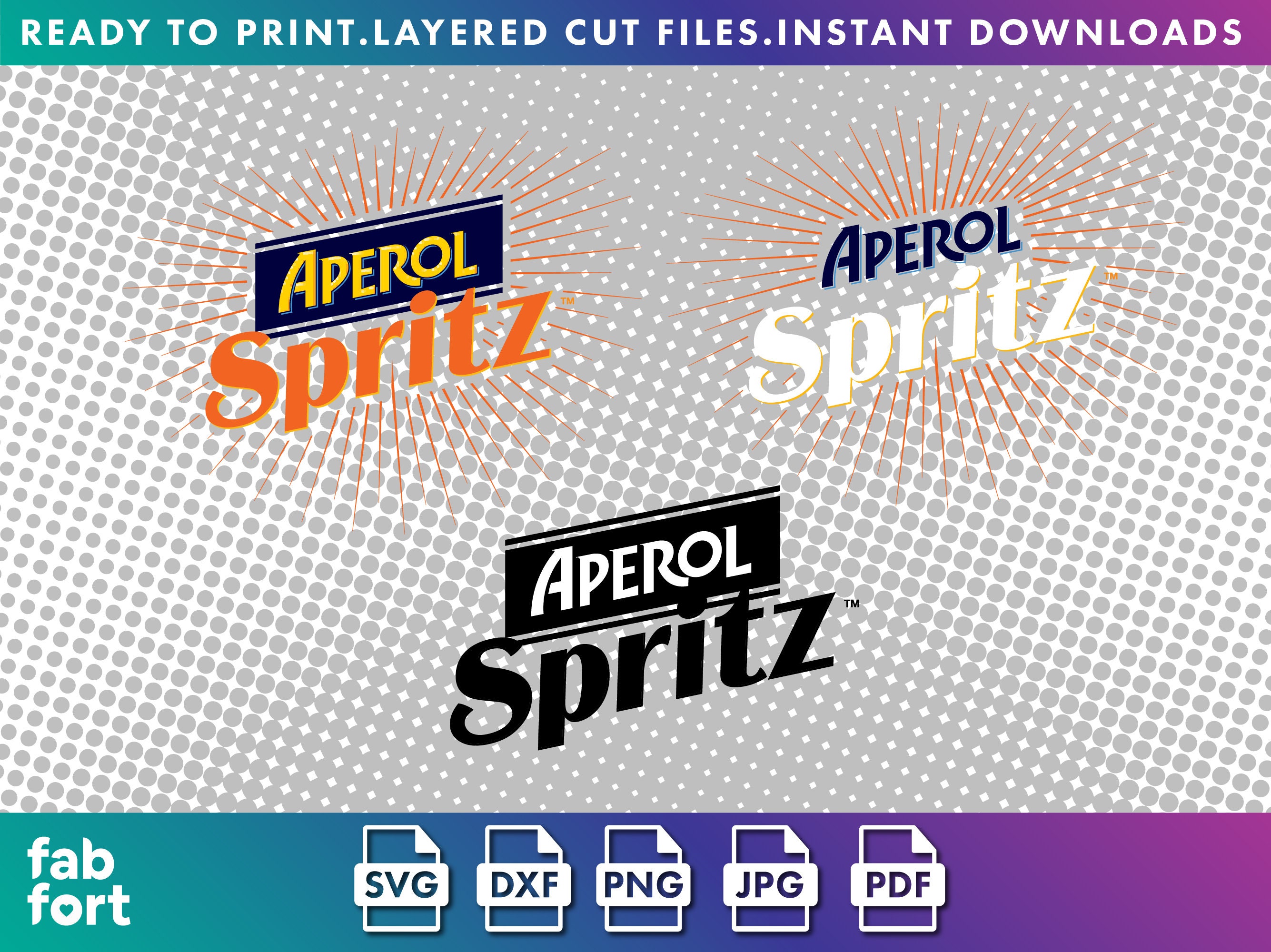 Aperol Spritz logo cut files for cricut or silhouette | Etsy