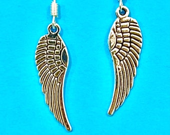 Angel Wings Dangle Earrings Heavenly and Delicate, Christmas earrings
