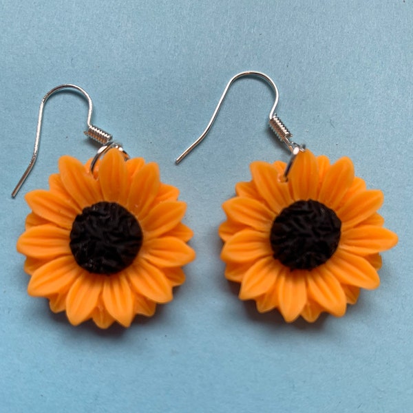 Sunflower Earrings Etsy
