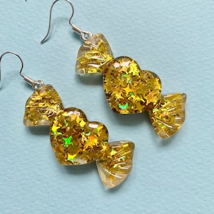 Sweet Heart Candy Earrings, Funky Earrings, dangle Earrings, Fun Earrings, Quirky Candy and Cute