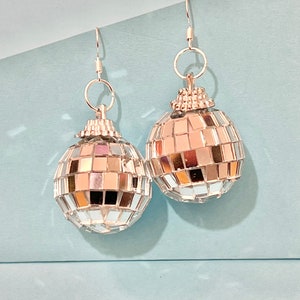 Small Disco Ball dangle earrings, #RETRO, Funky, Fun, Cute and quirky, Party earrings