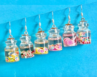 Sweet Jar Dangle Boucles d’oreilles Candy Jar, super mignon, décalé, amusant et funky #love