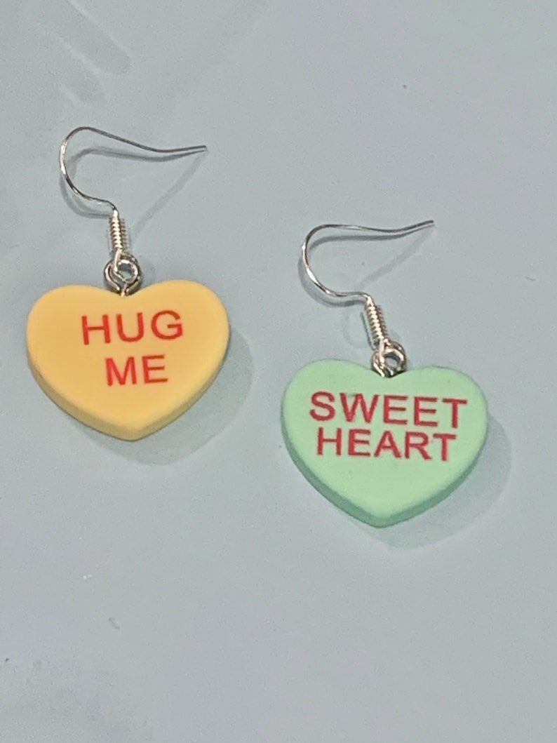 Heart Sweet Dangle Earrings, super cute, quirky, fun and funky love sweets image 6