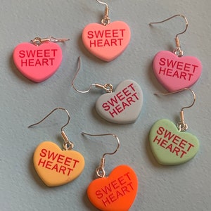 Heart Sweet Dangle Earrings, super cute, quirky, fun and funky love sweets image 4