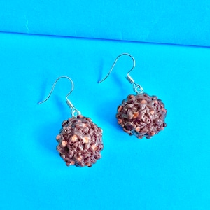 Chocolate dangle earrings, Funky, Fun, and Cute
