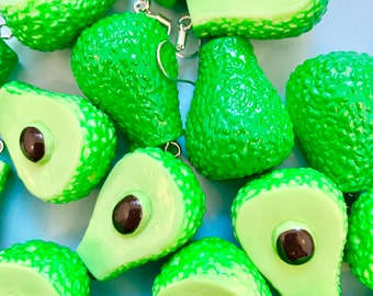 Avocado dangle Earrings, quirky jewellery, funky earrings, UK earrings, fun earrings, food earrings