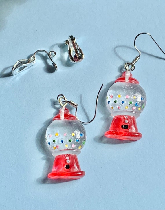 Gum Ball Machine Sweet/candy Dangle Earrings, Clip on Also Available, Fun,  Funky, Original and Quirky - Etsy