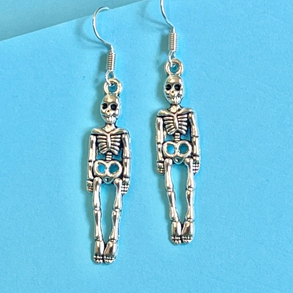 skeleton dangler earrings Quirky, Funky and Fun, gothic horror, halloween