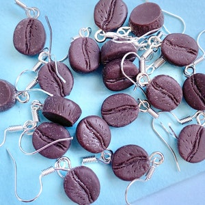 Coffee Bean dangle earrings, Funky, Fun, Cute and original, #coffee lovers, Costa, Starbucks