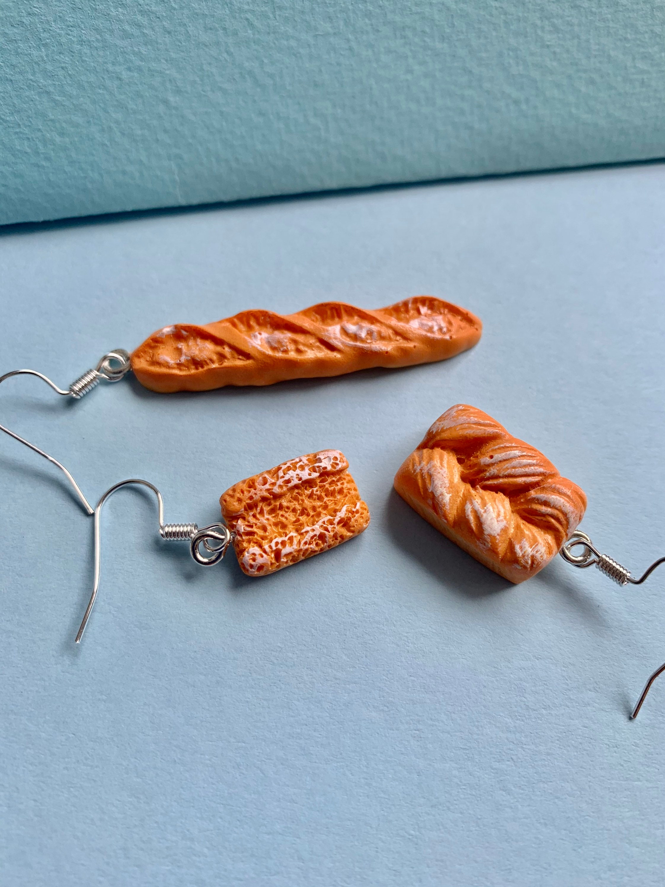 Bread Dangle Earrings Quirky Jewellery Funky Cute and Fun Etsy Ireland