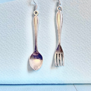 Fork and spoon dangle earrings, #Food, Funky, Fun, Cute and quirky