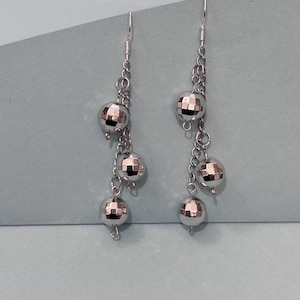 Grote Glitter oorbellen jaren 80/70