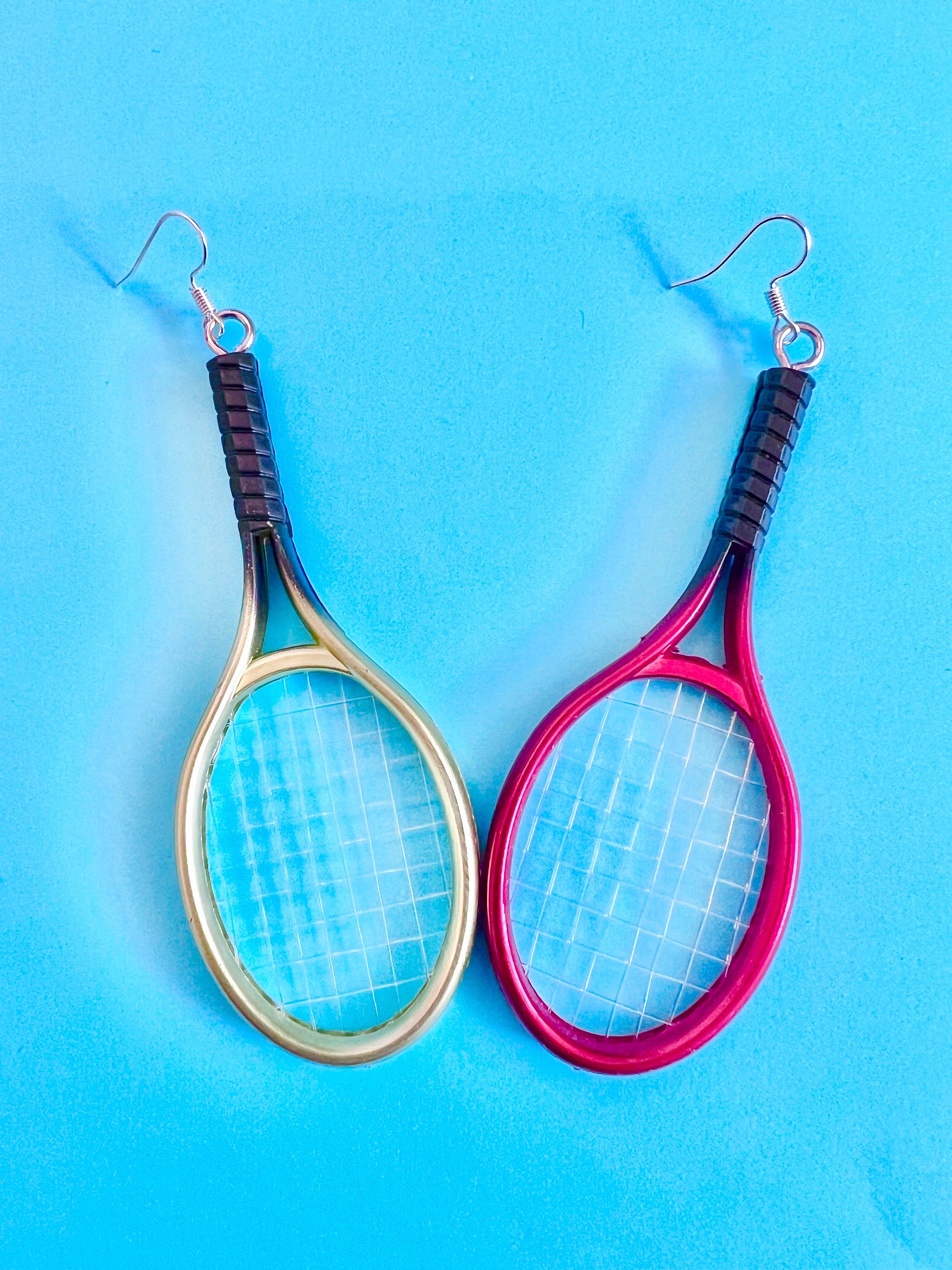 Orecchini Da Tennis A Racchetta In Acciaio Inossidabile - Ciondolo Per Appassionate Di Tennis, Regalo Sportivo