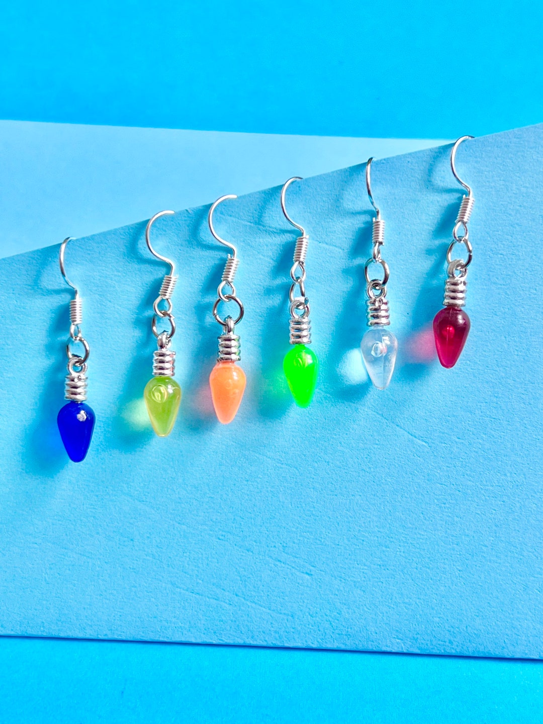 Light Bulb Mini Dangle Earrings, Fun Funky, Dangle, Dangler Retro ...