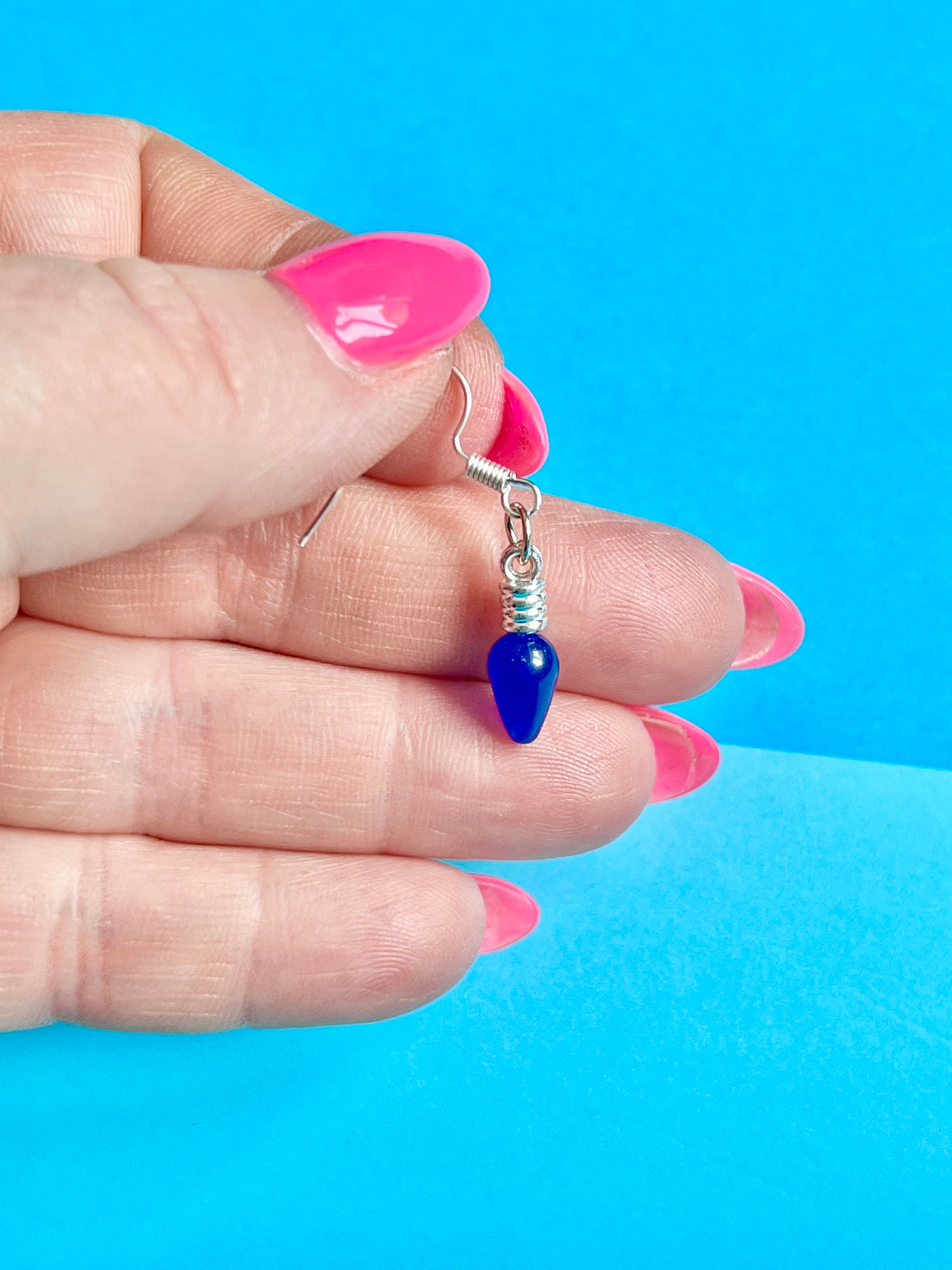 Light Bulb Mini Dangle Earrings Fun Funky Dangle Dangler - Etsy