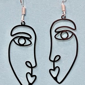 Kreatives Gesicht baumeln Ohrringe, lustige funky, baumeln, baumeln Ohrringe