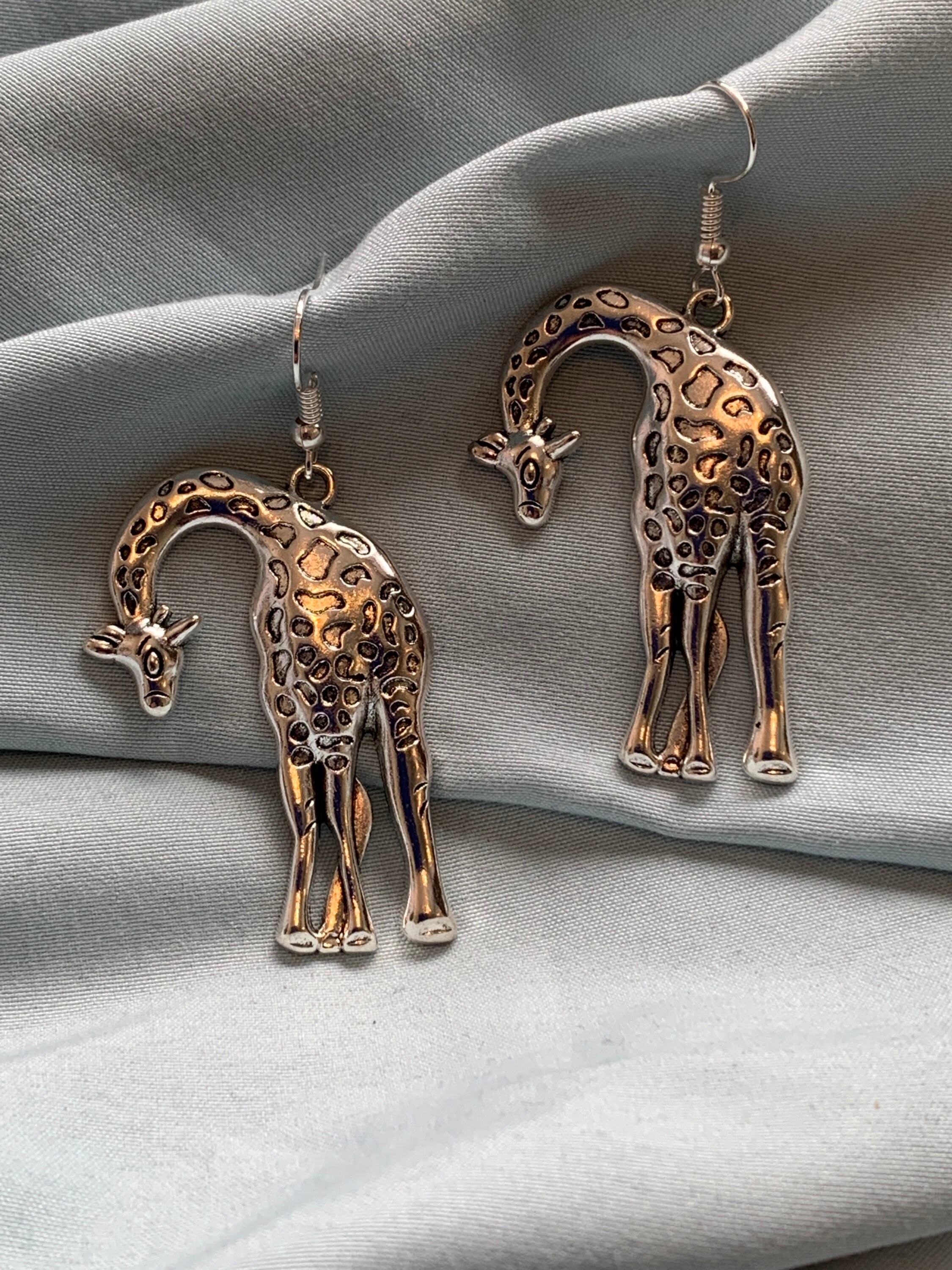 Large Giraffe dangle earrings Quirky Funky and Fun Animal Etsy