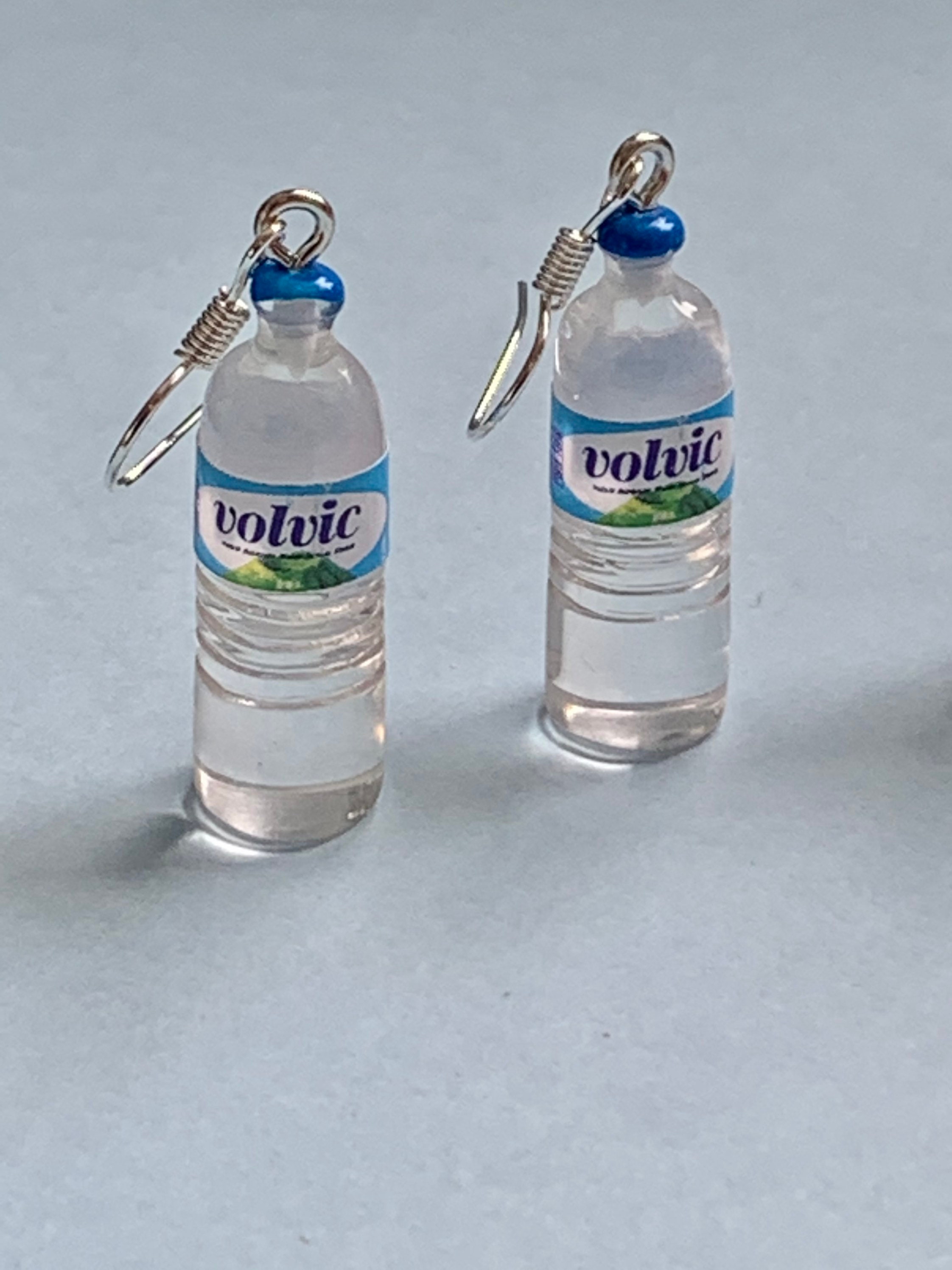 Evian/Volvic water bottle dangle earrings Funky Earrings Etsy