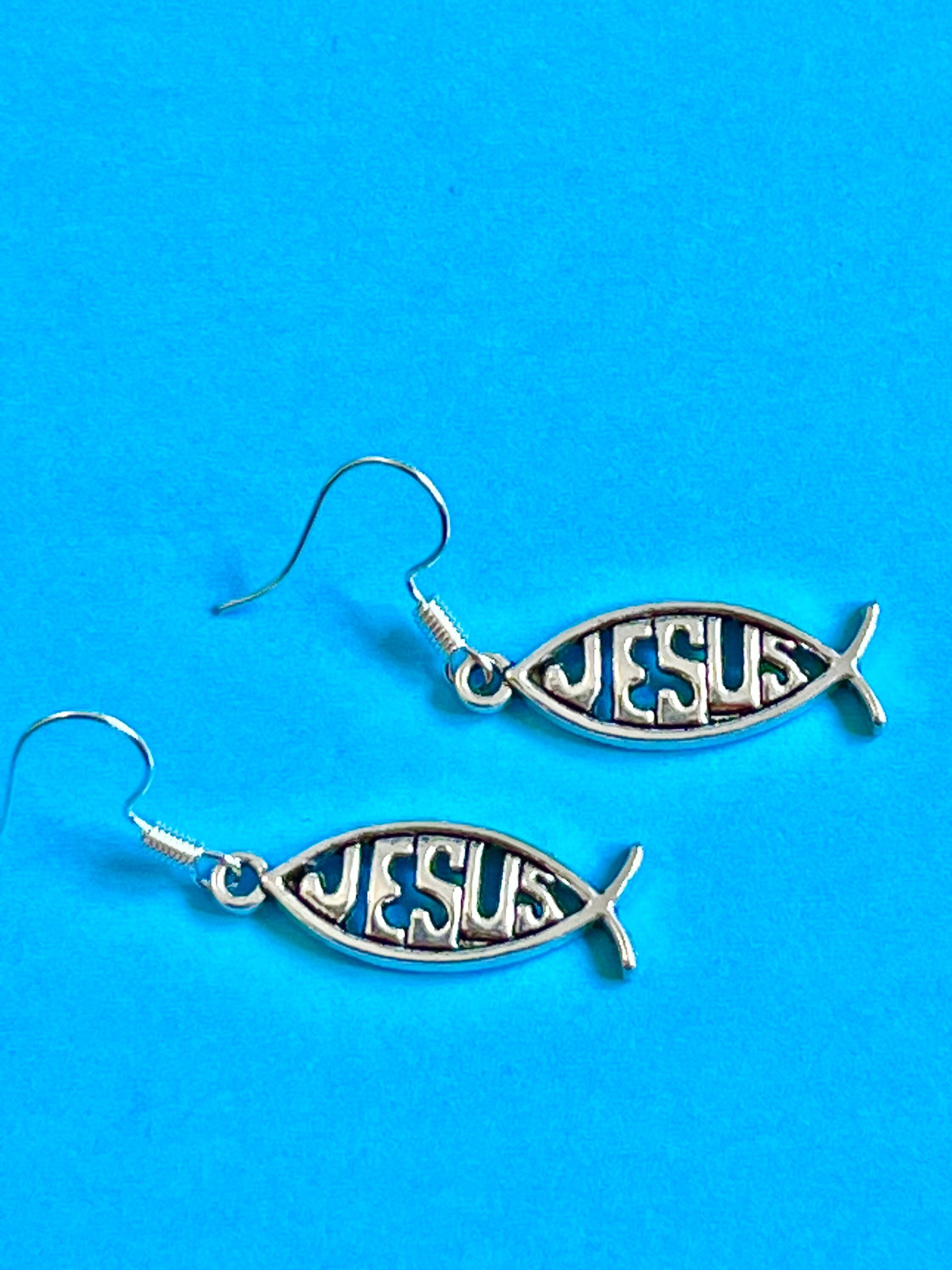 Jesus fish best sale earrings