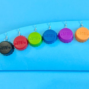 Beer Top dangler earrings fun and funky, original and quirky #summer #drinks #birthday #lager