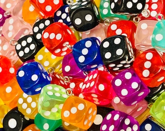 Dice dangler earrings fun and funky, original and quirky #gambler!