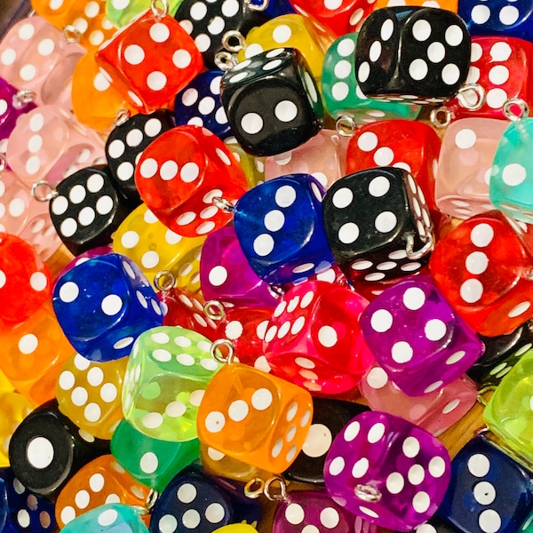 Dice dangler earrings fun and funky, original and quirky #gambler!