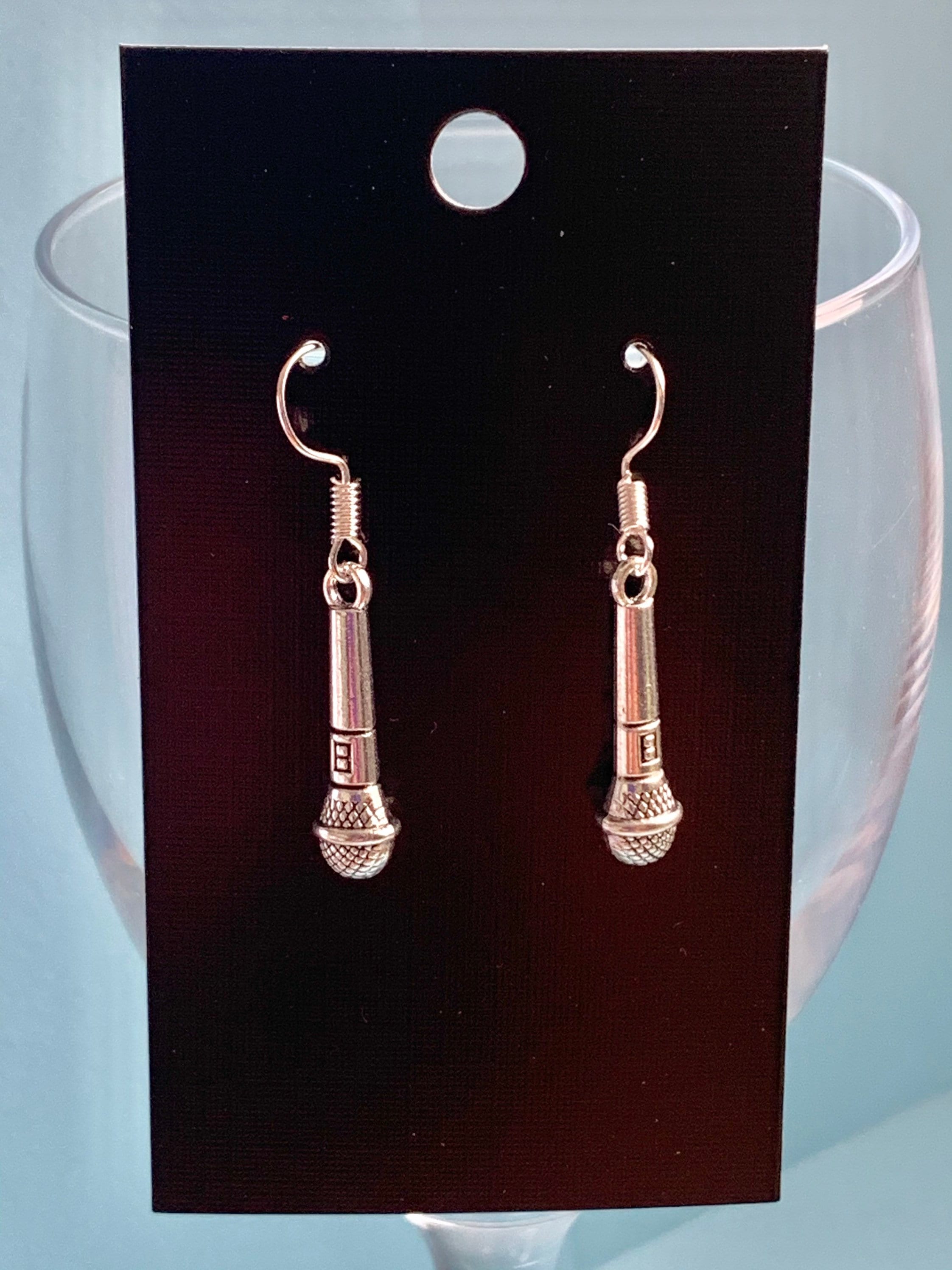 Microphone dangle earrings Funky Fun Cute and original Etsy