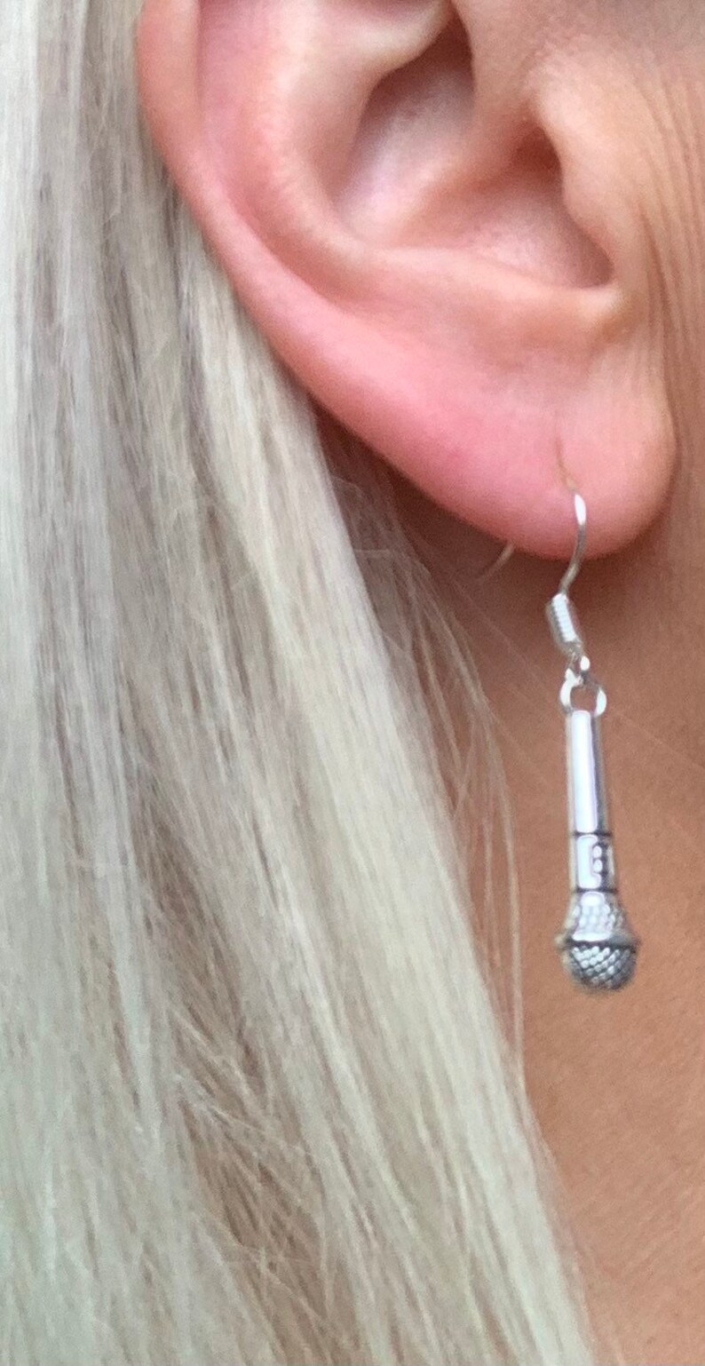 Dangle Singer Microphone Dangle Earrings, Funky, Fun, Cute and Original #singers ...