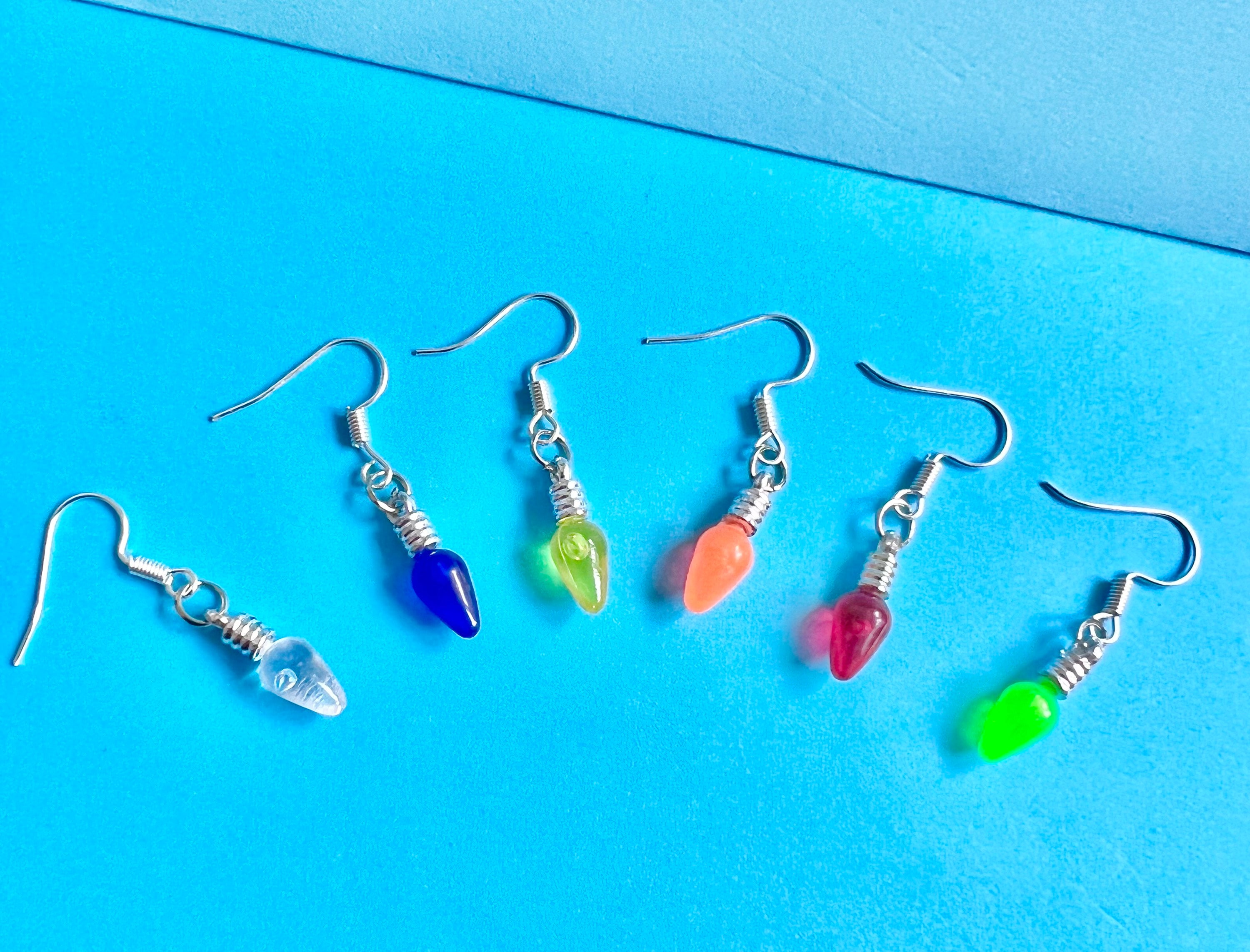 Light Bulb Mini Dangle Earrings Fun Funky Dangle Dangler - Etsy