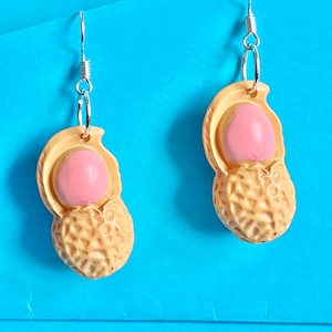 Peanut, Monkey Nut, Goober, dangle Earrings, quirky jewellery, funky earrings, fun earrings
