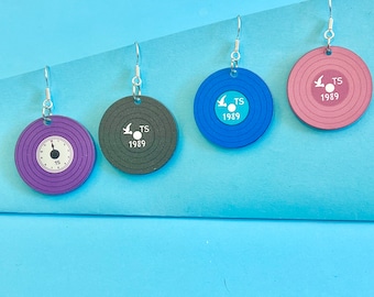 LP Record dangle earrings, #RETRO, Funky, Fun, Cute and quirky