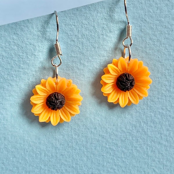Sunflower Earrings Etsy