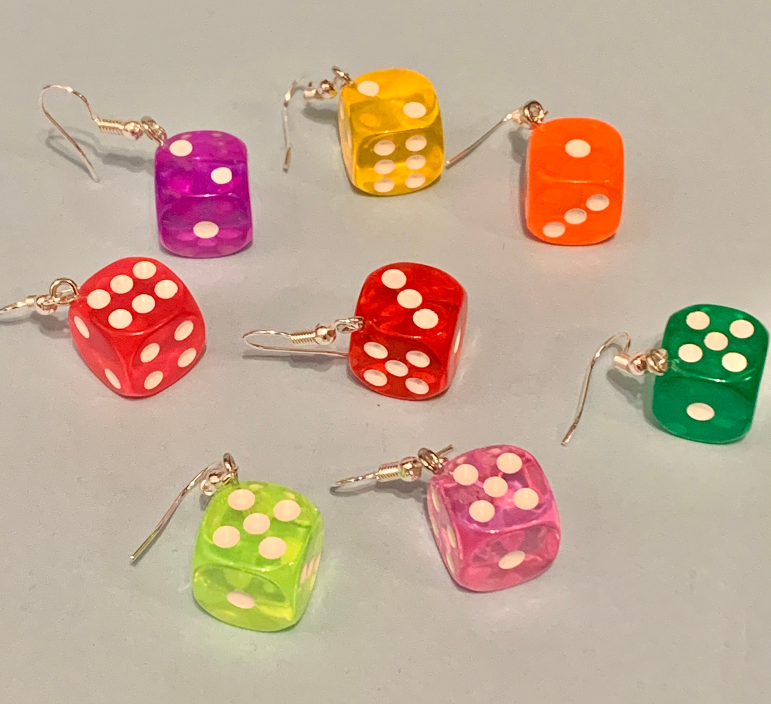 Dice Dangler Earrings Fun and Funky Original and Quirky Etsy UK