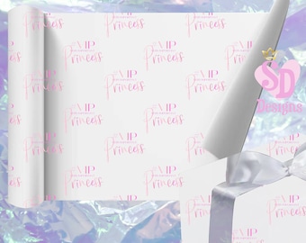 V.I.P Princess Birthday Wrapping Paper,Pink Birthday Gift Wrap,Best friend Gift Wrap,Colourful Wrapping Paper Sheets for special friend