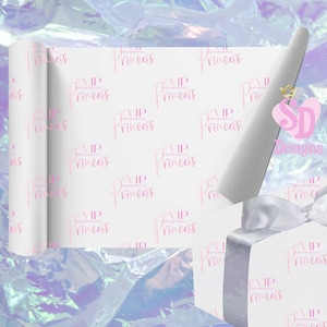 V.I.P Princess Birthday Wrapping Paper,Pink Birthday Gift Wrap,Best friend Gift Wrap,Colourful Wrapping Paper Sheets for special friend